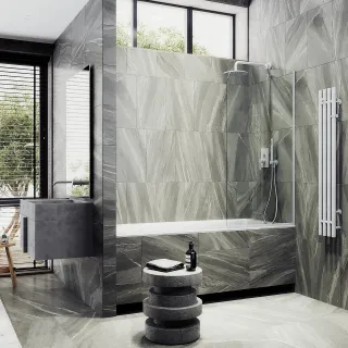 Шторка на ванну MaybahGlass MGV-144-1у 64см белый